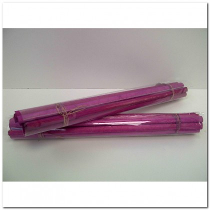 WOOD HOLLOW STICK 38CM 10U (FUCSIA)