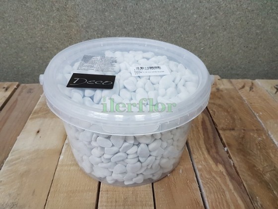 PIEDRA MARBLES 7-15MM 2,5L BLANCO.