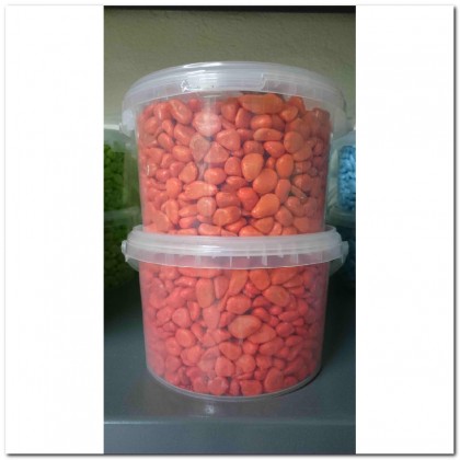 PIEDRA MARBLES 7-15MM 2,5L NARANJA.