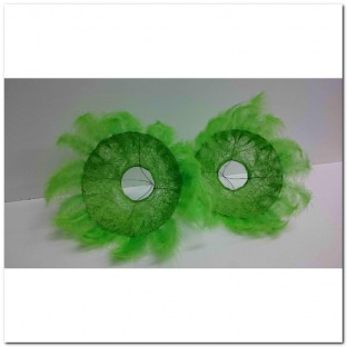 PORTA BOUQ.PLUMAS SISAL 20CM VERDE