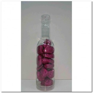 PIEDRA GLITTER DECO ROCKS 15-30MM.650ML FUCSIA