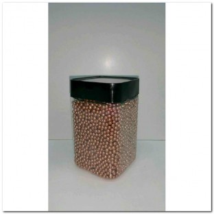 METALLIC GLASS PEARLS 3-3,5MM. 350ML.BRONCE