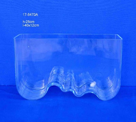 CRISTAL JARDINERA H:25 L:40x12CM