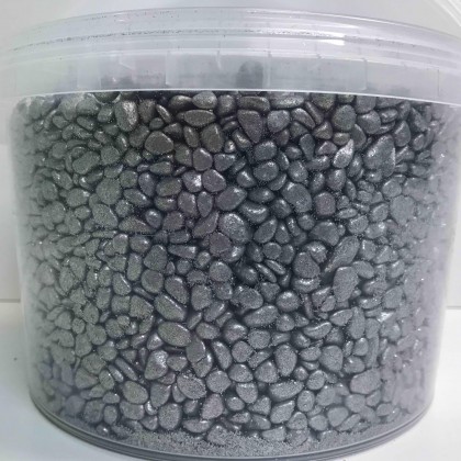 PIEDRA NUGGETS GLITTER SILVER 6-8MM 2.5L