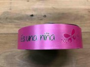 CINTA BEBÉ ROSA ES UNA NIÑA MARIPOSA 3CMX50M