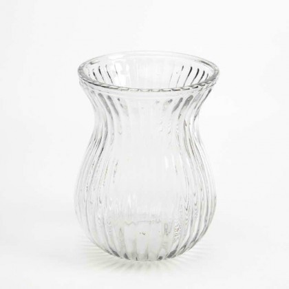 CRISTAL GINA VASE TRANSPARENTE 14X18CM