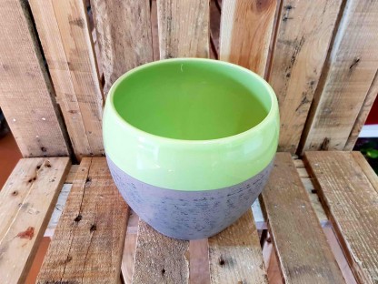 CERAMICA VERDE BRILLANTE MADERA Ø:18