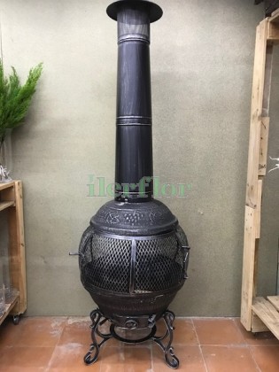 CHIMENEIA HIERRO FUNDIDO ACERO 360 Ø:55-170CM