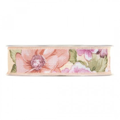 CINTA NASTRO FLORAL 25MMX15MT CREAM