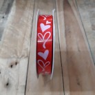 CINTA HEARTS ROJO COR. BLANCO 19MM X 50M