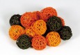 RATTAN BALL 5CM NARANJA/VERDE.