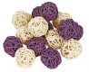 RATTAN BALL 5CM BLANCO/LILA.