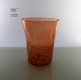 CRISTAL MACETA CRAQUELLE H:16,5CM Ø:13,5 NARANJA
