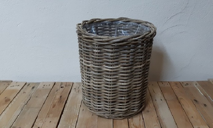 MIMBRE LAURA CYLINDER BASKET NATURAL Ø31X35H