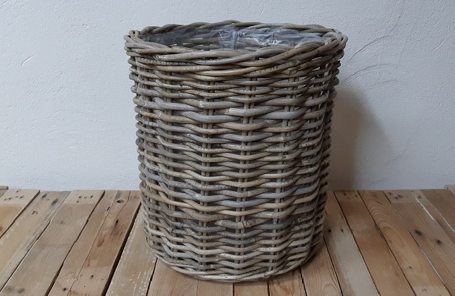 MIMBRE LAURA CYLINDER BASKET NATURAL Ø38X40H