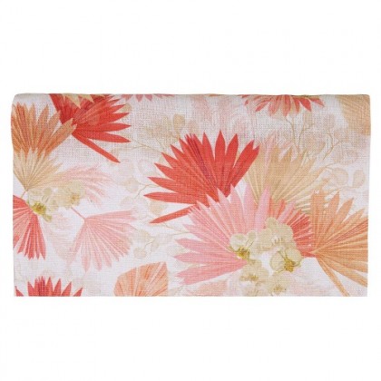 TELA RUNNER PINK FLOWERS CM28X3MT