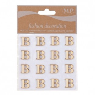 STICKERS LETRA B 10CMX10CM MADERA NATURAL(16 UNI)