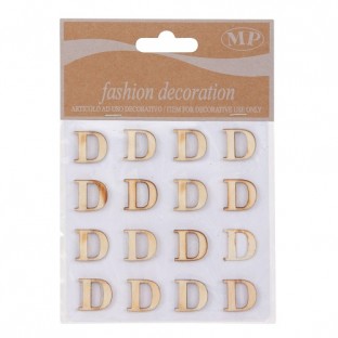 STICKERS LETRA D 10CMX10CM MADERA NATURAL(16 UNI)