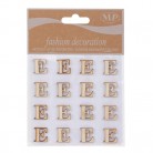 STICKERS LETRA E 10CMX10CM MADERA NATURAL(16 UNI)