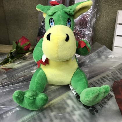 DRAGON PELUCHE PEQUEÑO VERDE.