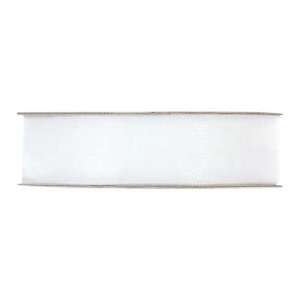 CINTA ORGANZA MM25X50MT WHITE