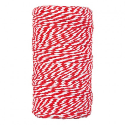 CINTA CORDINO MM2X100MT ROJO/BLANCO