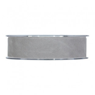 CINTA DOUBLE VELVET 25MMX7MT GRIS
