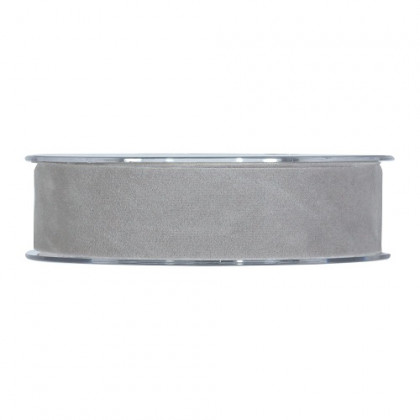 CINTA DOUBLE VELVET 25MMX7MT GRIS
