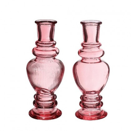 BOTELLA VENICE CRISTAL ROSA 2 ASS. Ø:5,7-15.5CM