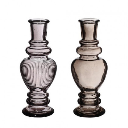BOTELLA VENICE CRISTAL GRIS 2 ASS. Ø:5,7-15.5CM
