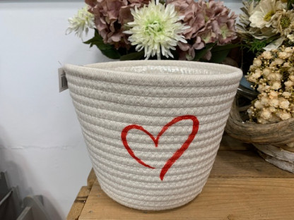 MACETA COTTON CORAZON 21X17X15