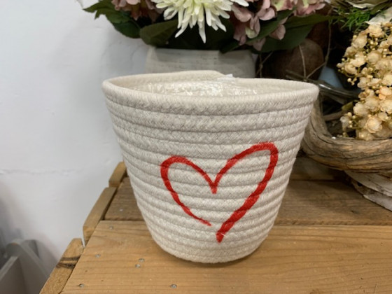 MACETA COTTON CORAZON 17X14X10