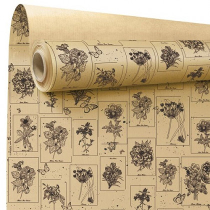 PAPEL KRAFT WATER RES. CURIOSITY 80CMX40M NAT/NEGRO