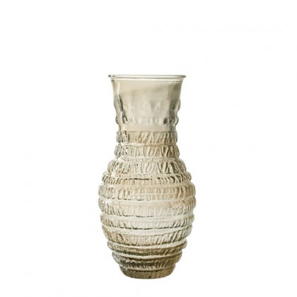 CRISTAL VASE ELAINE Ø17CM35 GRIS