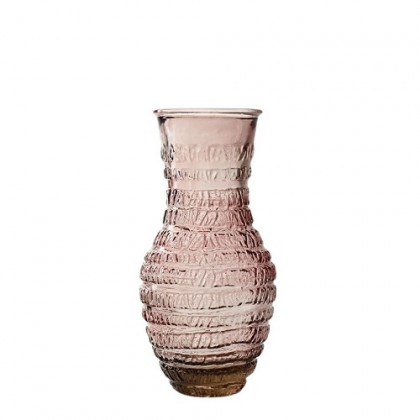 CRISTAL VASE ELAINE Ø17CM35 ROSA