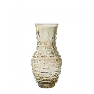 CRISTAL VASE ELAINE Ø17CM35 GRIS