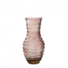 CRISTAL VASE ELAINE Ø17CM35 ROSA