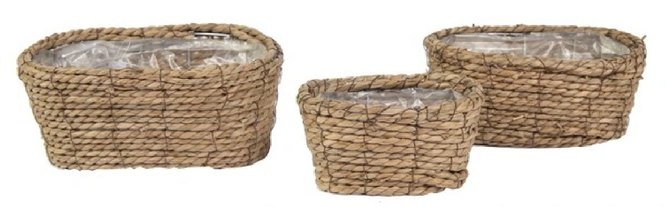 MIMBRE AROUND OVAL BASKET NATURAL L30Ø20H13
