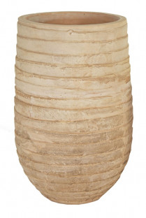 WHITEWASH VASE TERRACOTTA 35Ø70H