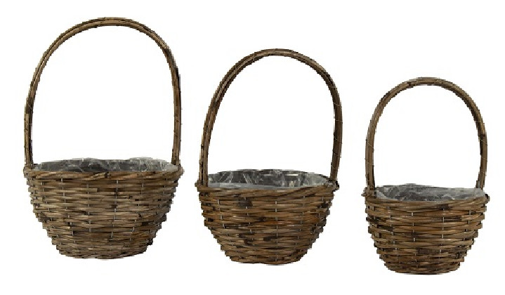 MIMBRE CUBU HARVEST ROUND Ø25H38 NATURAL
