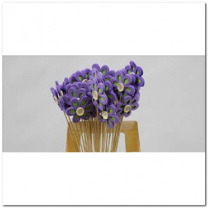 STICK FLOWER 50CM X 5 LILA.