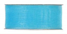 CINTA ORGANZA MM40X50MT TURQUESA