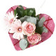 PORTA BOUQUET SISAL CORAZON DECO ROSA Ø:25