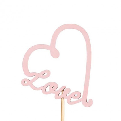 PICK CORAZON 7CM 50CM X 5 UNI ROSA