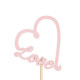 PICK CORAZON 7CM 50CM X 5 UNI ROSA