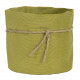 BAG STRIPE VELVET Ø16 X12CM SAGE