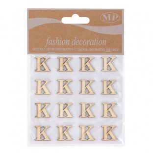 STICKERS LETRA K 10CMX10CM MADERA NATURAL(16 UNI)