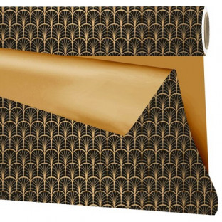 BOBINA OPACO ORO/NEGRO 100CM X 25M