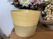 MACETA CUERDA Ø19XH16B14 V.OLIVO/AMARILLO