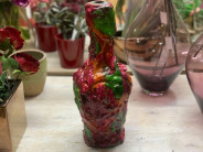 CRISTAL BOTELLA MATIZ FUCSIA.